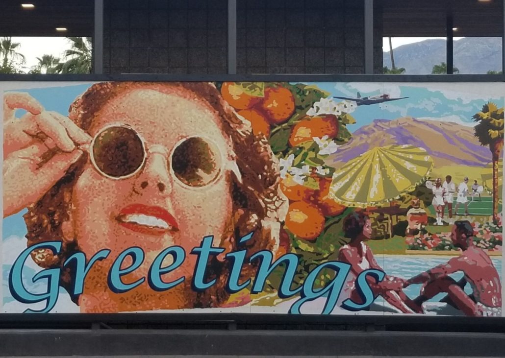 Greetings mural palm springs instagrammable