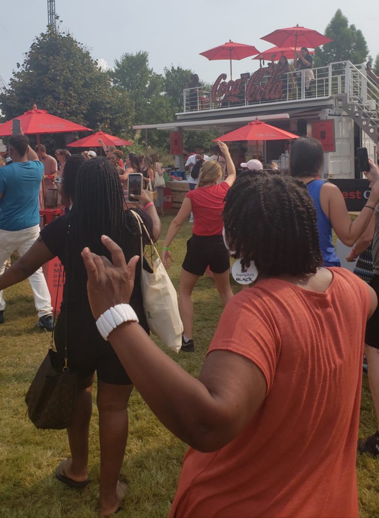 Dancing at atlanta food & wines festival