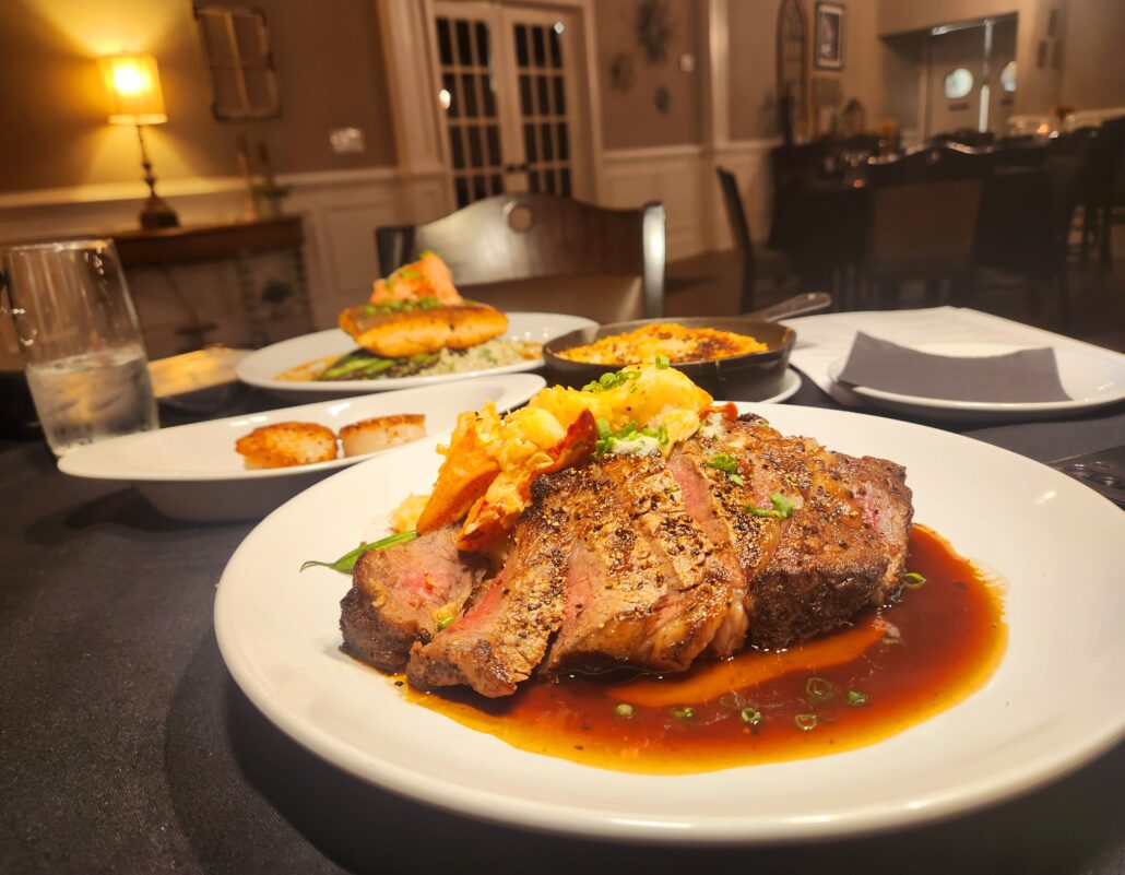 steak at the kitchen at summit creek